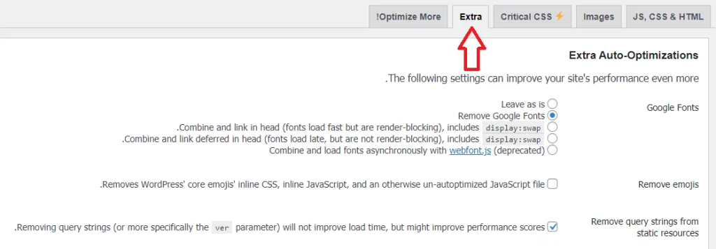extra optimize extra-optimize